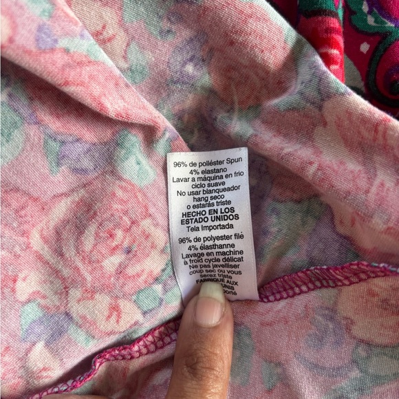 Lularoe Woman’s Size 2X (22) Pink Floral Long Maxi Skirt - Picture 5 of 6